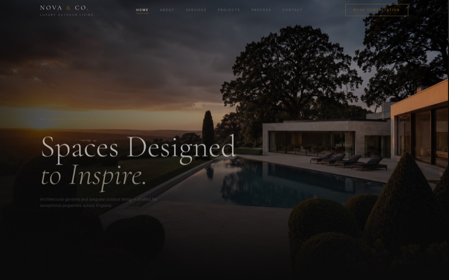 Nova & Co. website homepage
