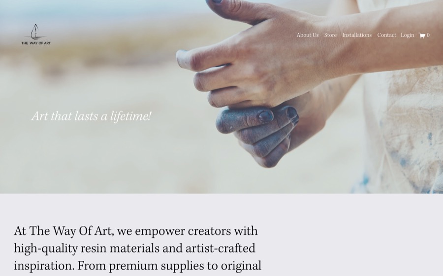 The Way Of Art website homepage